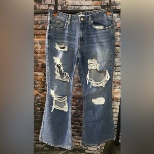 Forever21 Distressed Blue Denim Jeans